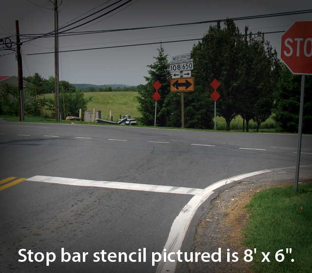 Stop Bar Stencils 13600052 Traffic & Parking Control Co., Inc.